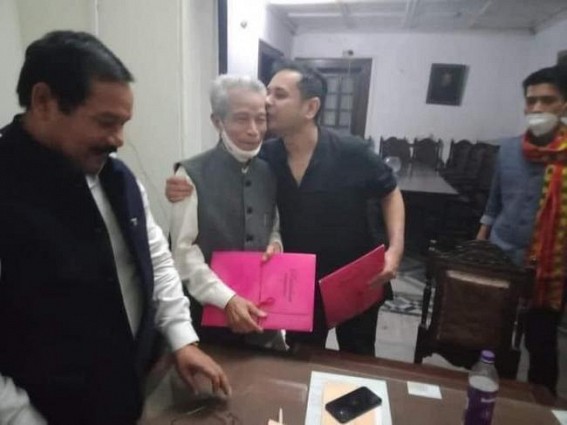 Pradyot’s ‘Kiss’ on NC’s head, Political ‘Honeymoon’ with IPFT turned into sudden ‘Divorce’ ! NC Debbarma dumped Pradyot for BJP in ADC Election Pradyot’s ‘Kiss’ on NC’s head, Political ‘Honeymoon’ with IPFT turned into sudden ‘Divorce’ ! NC Debbarma dumped Pradyot for BJP in ADC Election